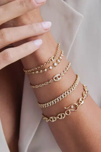 Zoë Chicco Diamond Linked Graduated Tennis Bracelet | Thumbnail 3 Zoë Chicco Diamond Linked Graduated Tennis Bracelet | Thumbnail 3
