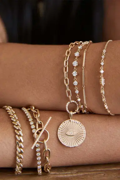 Zoë Chicco Diamond Linked Graduated Tennis Bracelet | Thumbnail 4 Zoë Chicco Diamond Linked Graduated Tennis Bracelet | Thumbnail 4