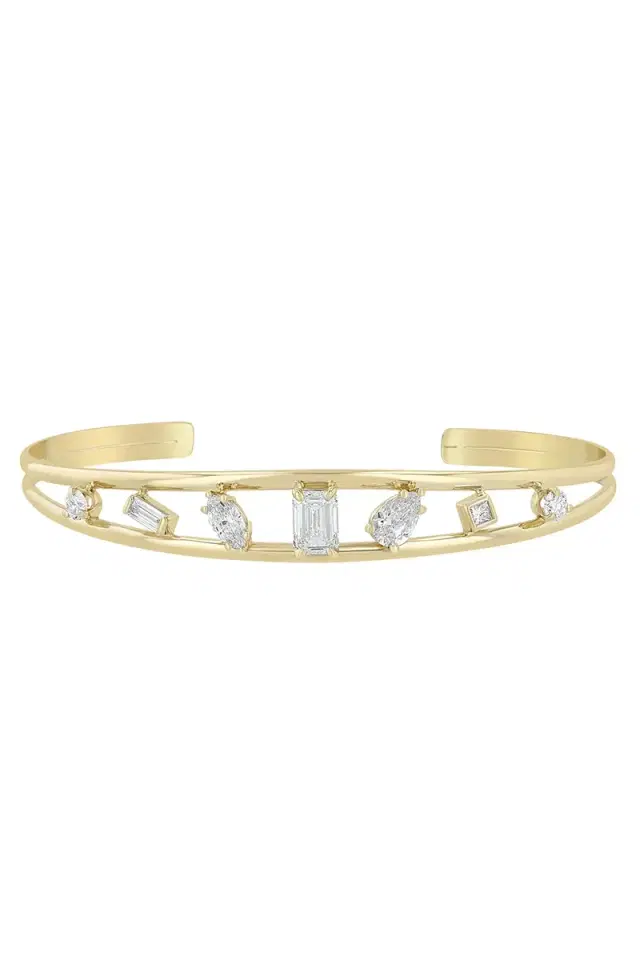 Zoë Chicco Diamond Open Band Cuff Bracelet