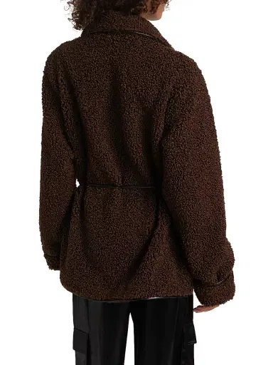 Simkhai Women's Kimia Tie-Waist Sherpa Jacket | Thumbnail 5 Simkhai Women's Kimia Tie-Waist Sherpa Jacket | Thumbnail 5