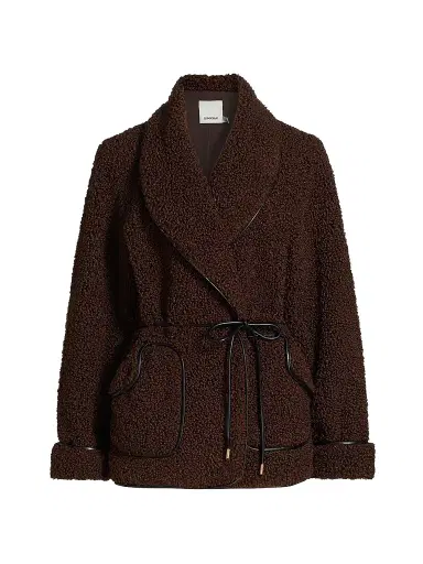 Simkhai Women's Kimia Tie-Waist Sherpa Jacket | Thumbnail 1 Simkhai Women's Kimia Tie-Waist Sherpa Jacket | Thumbnail 1