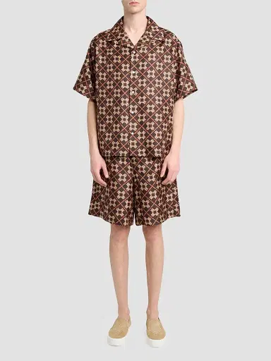 AMIRI Men's Geometric Silk Camp Shirt | Thumbnail 2 AMIRI Men's Geometric Silk Camp Shirt | Thumbnail 2