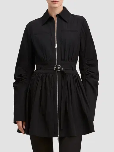 DEREK LAM 10 CROSBY Women's Ethan Crinkle Cotton-Nylon Mini Dress | Thumbnail 4 DEREK LAM 10 CROSBY Women's Ethan Crinkle Cotton-Nylon Mini Dress | Thumbnail 4