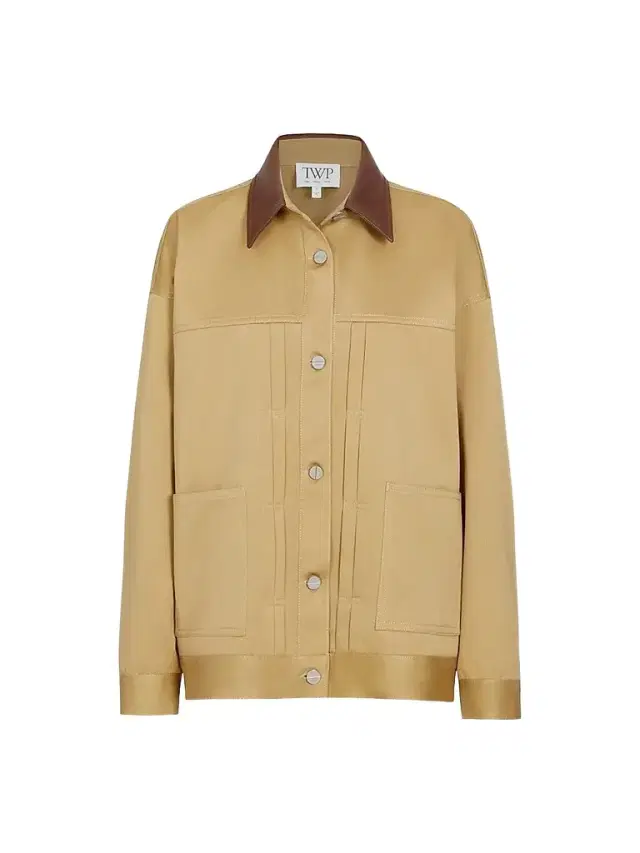 TWP Women's Barn Contrast-Collar Cotton Jacket