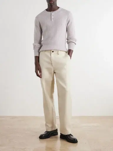 MR P. Ribbed Wool and Cashmere Henley Sweater - Men | Thumbnail 2 MR P. Ribbed Wool and Cashmere Henley Sweater - Men | Thumbnail 2