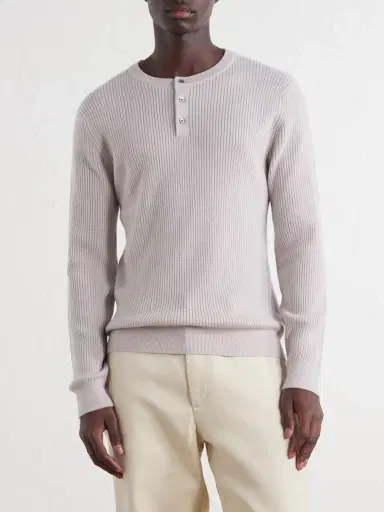 MR P. Ribbed Wool and Cashmere Henley Sweater - Men | Thumbnail 3 MR P. Ribbed Wool and Cashmere Henley Sweater - Men | Thumbnail 3