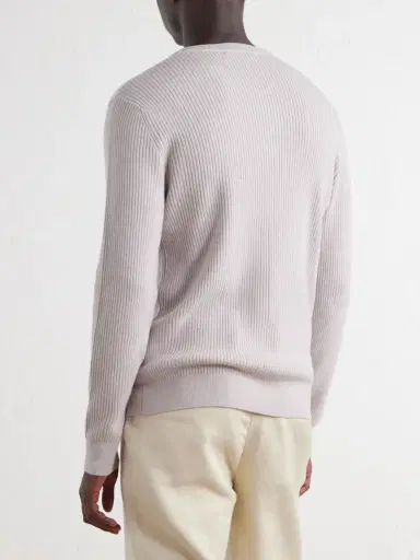 MR P. Ribbed Wool and Cashmere Henley Sweater - Men | Thumbnail 4 MR P. Ribbed Wool and Cashmere Henley Sweater - Men | Thumbnail 4