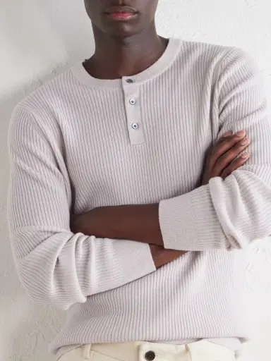 MR P. Ribbed Wool and Cashmere Henley Sweater - Men | Thumbnail 5 MR P. Ribbed Wool and Cashmere Henley Sweater - Men | Thumbnail 5