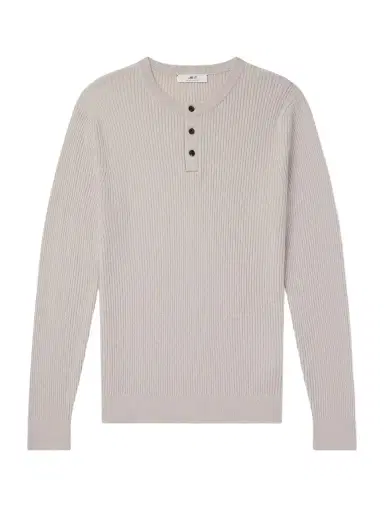 MR P. Ribbed Wool and Cashmere Henley Sweater - Men | Thumbnail 1 MR P. Ribbed Wool and Cashmere Henley Sweater - Men | Thumbnail 1