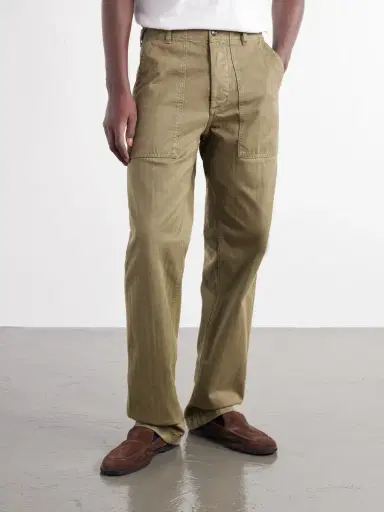 Fortela Newfatigue Straight-Leg Cotton-Herringbone Trousers - Men | Thumbnail 3 Fortela Newfatigue Straight-Leg Cotton-Herringbone Trousers - Men | Thumbnail 3