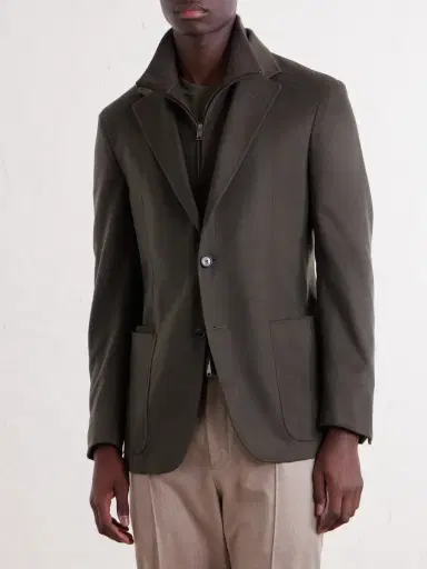 Zegna Oasi Cashmere Zip-Up Blazer - Men | Thumbnail 3 Zegna Oasi Cashmere Zip-Up Blazer - Men | Thumbnail 3