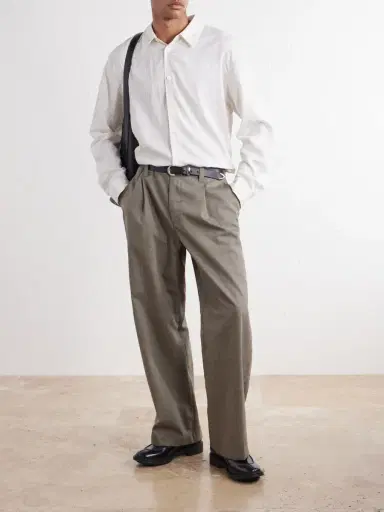 Our Legacy Still Wide-Leg Wool-Blend Chinos - Men | Thumbnail 2