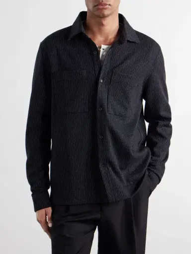 MR P. Pinstriped Cotton-Blend Jersey Shirt - Men | Thumbnail 3 MR P. Pinstriped Cotton-Blend Jersey Shirt - Men | Thumbnail 3