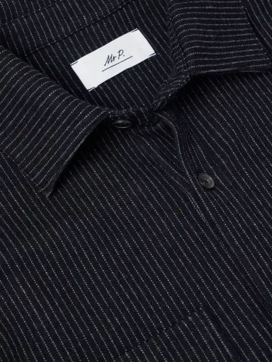 MR P. Pinstriped Cotton-Blend Jersey Shirt - Men | Thumbnail 6 MR P. Pinstriped Cotton-Blend Jersey Shirt - Men | Thumbnail 6