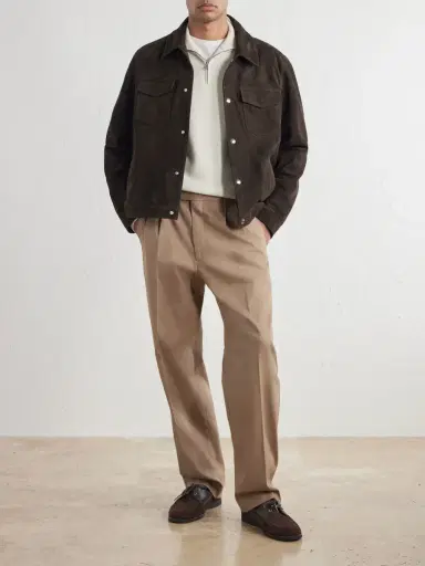 NN07 Robin 10076 Straight-Leg Organic Stretch-Cotton Dobby Trousers - Men | Thumbnail 2