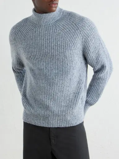 Inis Meáin Boatbuilder Ribbed Cashmere Sweater - Men | Thumbnail 3