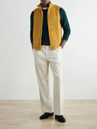 Inis Meáin Lifeline Wool and Cashmere-Blend Gilet - Men | Thumbnail 2