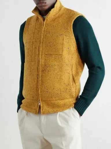 Inis Meáin Lifeline Wool and Cashmere-Blend Gilet - Men | Thumbnail 3