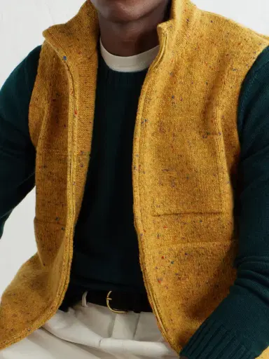 Inis Meáin Lifeline Wool and Cashmere-Blend Gilet - Men | Thumbnail 5