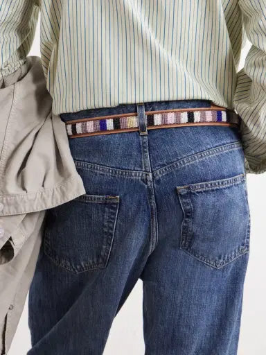 Visvim 3cm Beads Beaded Leather Belt - Men | Thumbnail 3