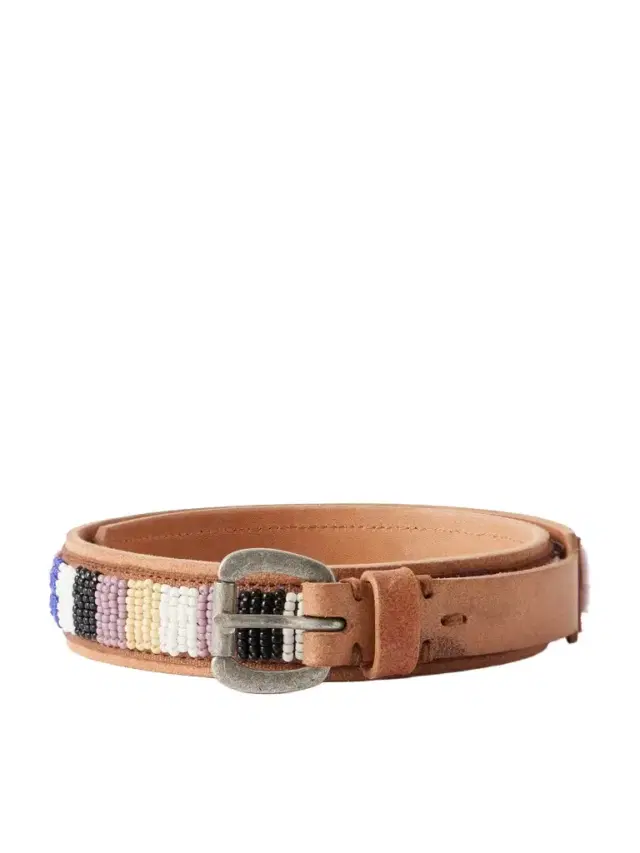 Visvim 3cm Beads Beaded Leather Belt - Men