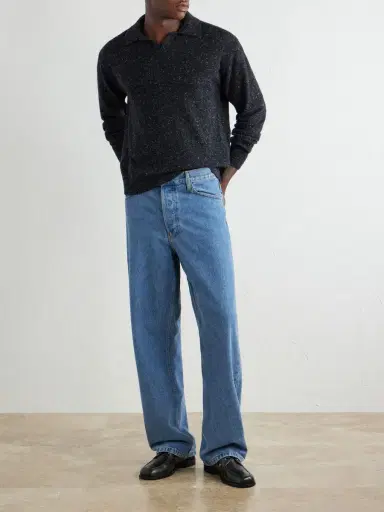 Auralee Cashmere Polo Sweater - Men | Thumbnail 2