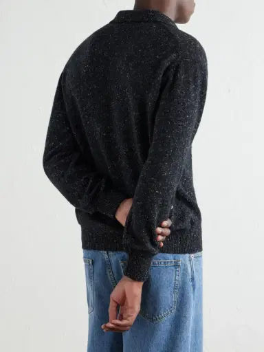 Auralee Cashmere Polo Sweater - Men | Thumbnail 4