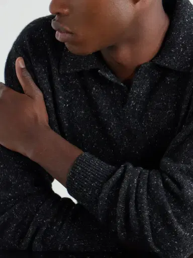 Auralee Cashmere Polo Sweater - Men | Thumbnail 5
