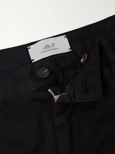 MR P. James Pleated Tapered Organic Cotton-Twill Trousers - Men | Thumbnail 6 MR P. James Pleated Tapered Organic Cotton-Twill Trousers - Men | Thumbnail 6