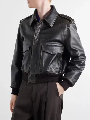 Jil Sander Leather Aviator Jacket - Men | Thumbnail 3 Jil Sander Leather Aviator Jacket - Men | Thumbnail 3
