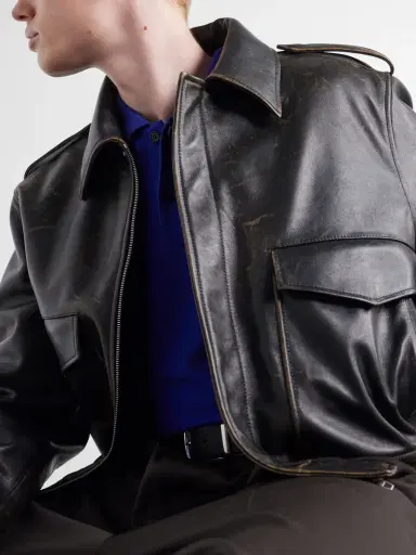 Jil Sander Leather Aviator Jacket - Men | Thumbnail 5 Jil Sander Leather Aviator Jacket - Men | Thumbnail 5