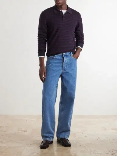 MR P. Striped Merino Wool Polo Shirt - Men | Thumbnail 2 MR P. Striped Merino Wool Polo Shirt - Men | Thumbnail 2