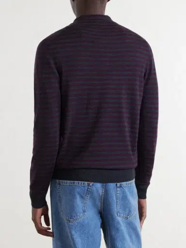 MR P. Striped Merino Wool Polo Shirt - Men | Thumbnail 4 MR P. Striped Merino Wool Polo Shirt - Men | Thumbnail 4