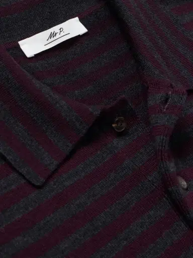 MR P. Striped Merino Wool Polo Shirt - Men | Thumbnail 6 MR P. Striped Merino Wool Polo Shirt - Men | Thumbnail 6