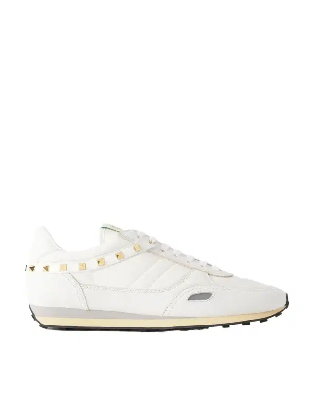 Valentino Garavani Stud Up Embellished Leather-Trimmed Sneakers - Men