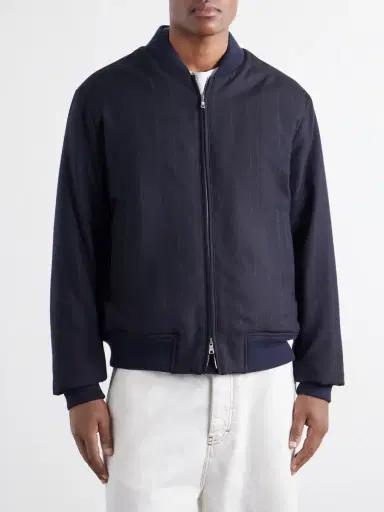 MR P. Striped Wool-Twill Bomber Jacket - Men | Thumbnail 3 MR P. Striped Wool-Twill Bomber Jacket - Men | Thumbnail 3