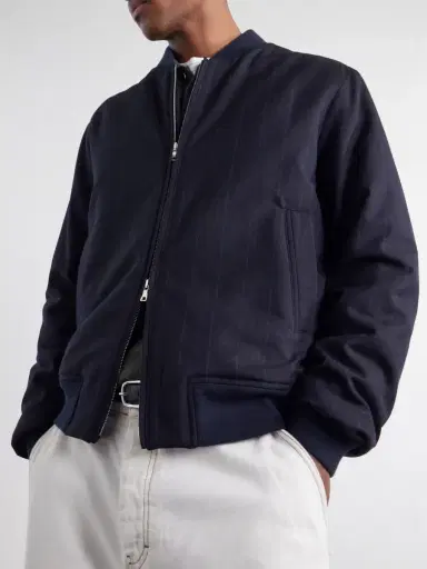 MR P. Striped Wool-Twill Bomber Jacket - Men | Thumbnail 5 MR P. Striped Wool-Twill Bomber Jacket - Men | Thumbnail 5