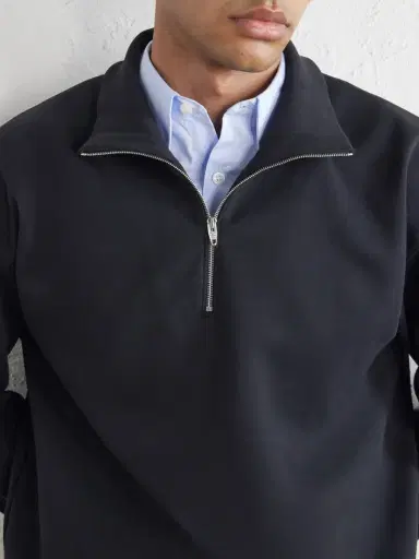 Valentino Garavani Cotton-Blend Jersey Half-Zip Sweatshirt - Men | Thumbnail 5 Valentino Garavani Cotton-Blend Jersey Half-Zip Sweatshirt - Men | Thumbnail 5