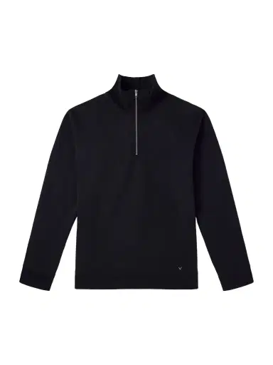 Valentino Garavani Cotton-Blend Jersey Half-Zip Sweatshirt - Men | Thumbnail 1 Valentino Garavani Cotton-Blend Jersey Half-Zip Sweatshirt - Men | Thumbnail 1
