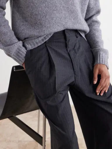 NN07 Kay 10037 Straight-Leg Pleated Pinstriped Woven Trousers - Men | Thumbnail 5 NN07 Kay 10037 Straight-Leg Pleated Pinstriped Woven Trousers - Men | Thumbnail 5