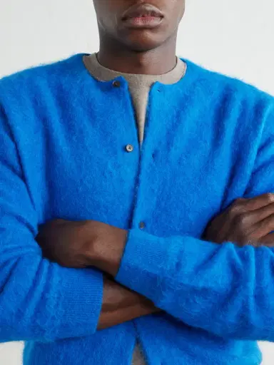 Auralee Garment-Dyed Alpaca Cardigan - Men | Thumbnail 5 Auralee Garment-Dyed Alpaca Cardigan - Men | Thumbnail 5