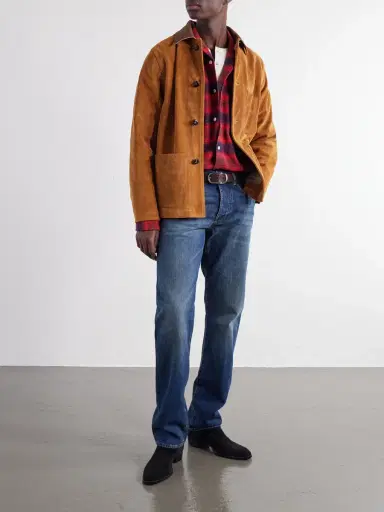Fortela Montana Leather-Trimmed Suede Jacket - Men | Thumbnail 2