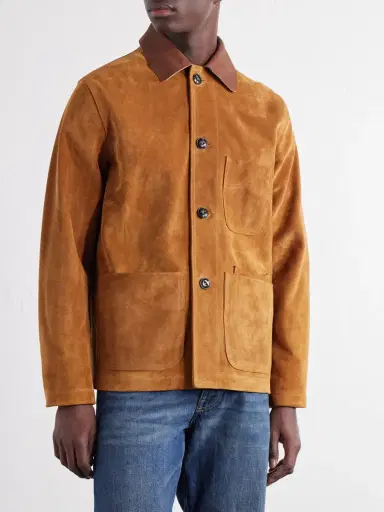 Fortela Montana Leather-Trimmed Suede Jacket - Men | Thumbnail 3