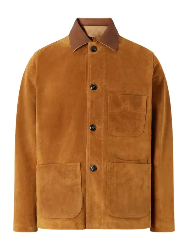 Fortela Montana Leather-Trimmed Suede Jacket - Men
