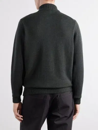 Inis Meáin Wool and Linen-Blend Zip-Up Cardigan - Men | Thumbnail 4