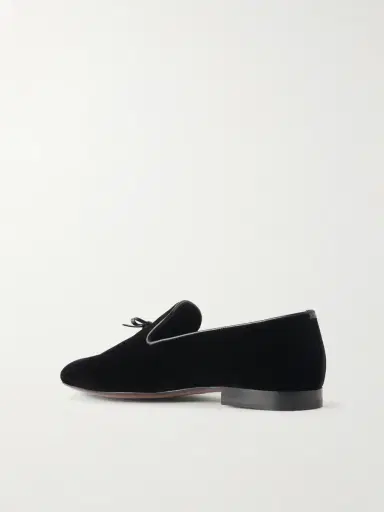 Tom Ford Scott Bow-Detailed Velvet Loafers - Men | Thumbnail 4