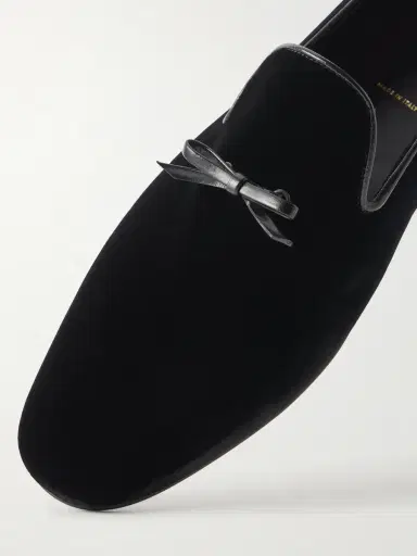 Tom Ford Scott Bow-Detailed Velvet Loafers - Men | Thumbnail 5