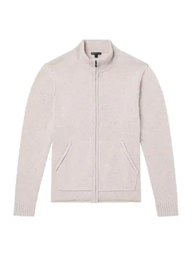 James Perse Cashmere Zip-Up Cardigan - Men | Thumbnail 1 James Perse Cashmere Zip-Up Cardigan - Men | Thumbnail 1