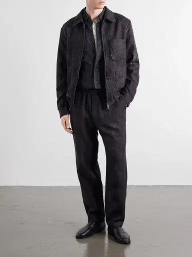Barena Straight-Leg Garment-Dyed Houndstooth Wool Trousers - Men | Thumbnail 2