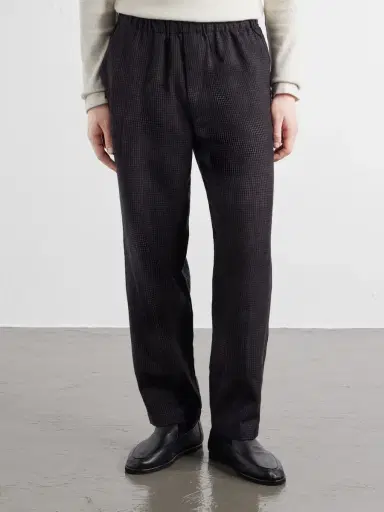Barena Straight-Leg Garment-Dyed Houndstooth Wool Trousers - Men | Thumbnail 3